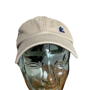 Disney Parks Embroidered Mickey Mouse Blue Icon Hat Cap Khaki Beige Adjustable